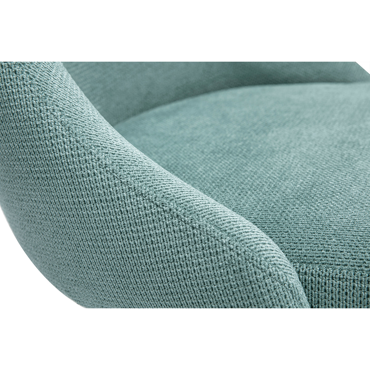 Chaises scandinaves en tissu chenille vert céladon et bois clair (lot de 2) HASTA