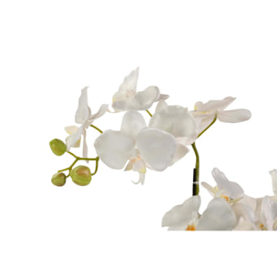 Orquidea Poliester Blanca Con Maceta 45x45x86 Cm