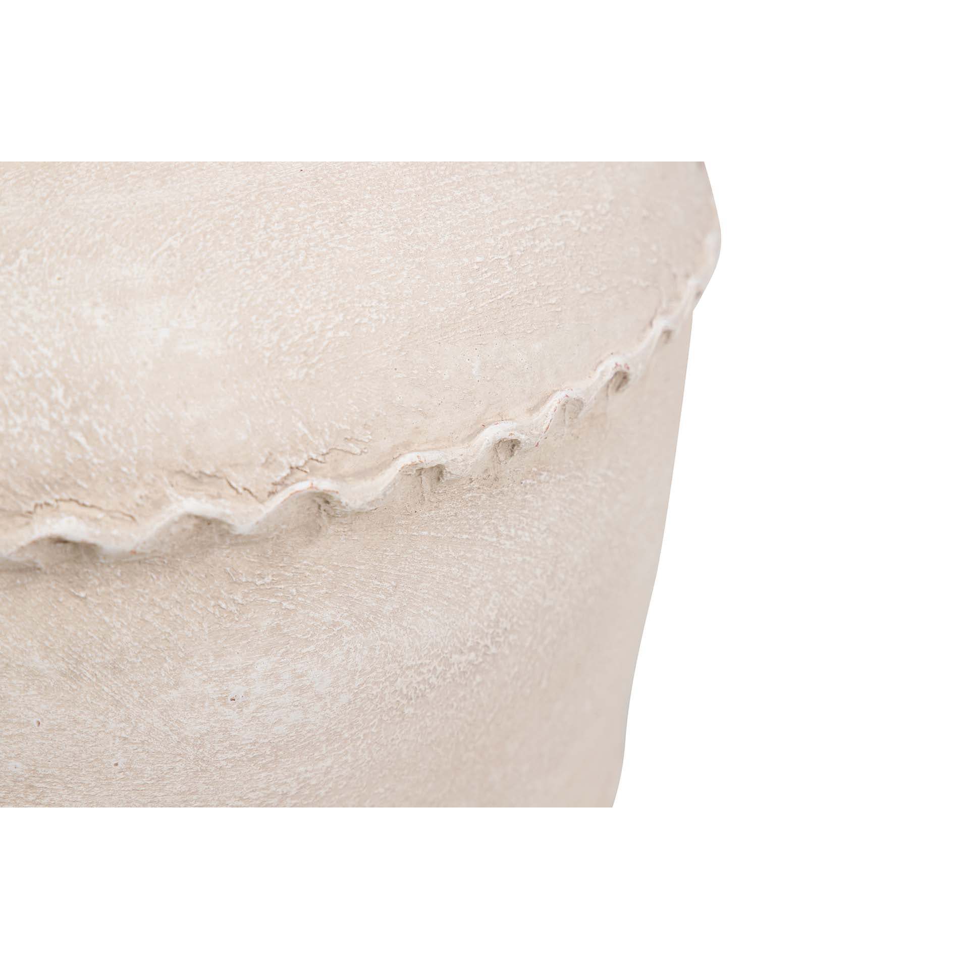 Florero Ceramica Beige 24x24x40 Cm