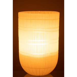 J-Line vase Rond Taille - verre - blanc - 36 cm de hauteur