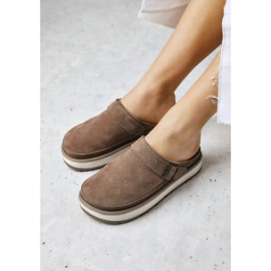 Sandalias Mujer Casual Nordic Clog Beige D.Franklin