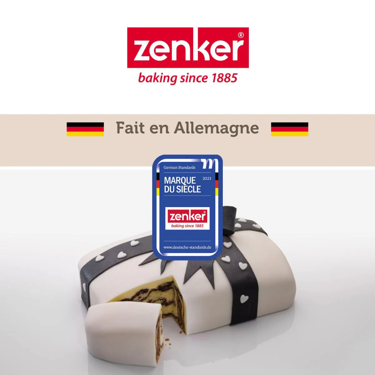 Lot de 2 moules à gâteaux rectangulaires 28/18 cm en acier Zenker Smart Pastry