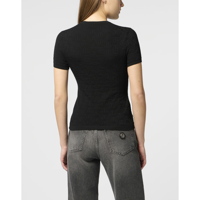 PHILIPP PLEIN Top de punto MONOGRAM