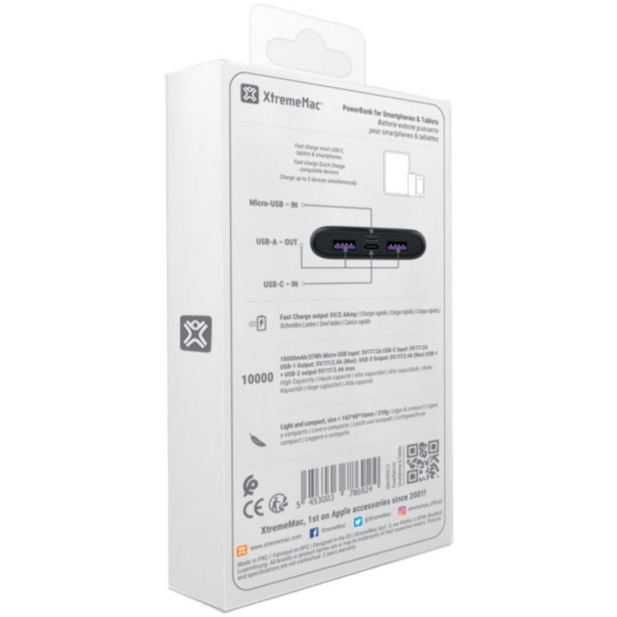 Batterie externe XTREMEMAC 10000 mAh noir
