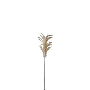 J-Line decoration branche - plumes - creme