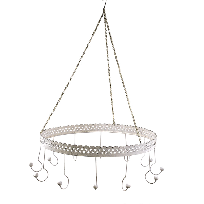 Appendi Oggetti Con Cerchio. Diametro 39 Cm - Pezzi 1 - 39X57X39cm - Colore: Bianco - Bianchi Dino - Oggettistica, Componenti D'Arredo