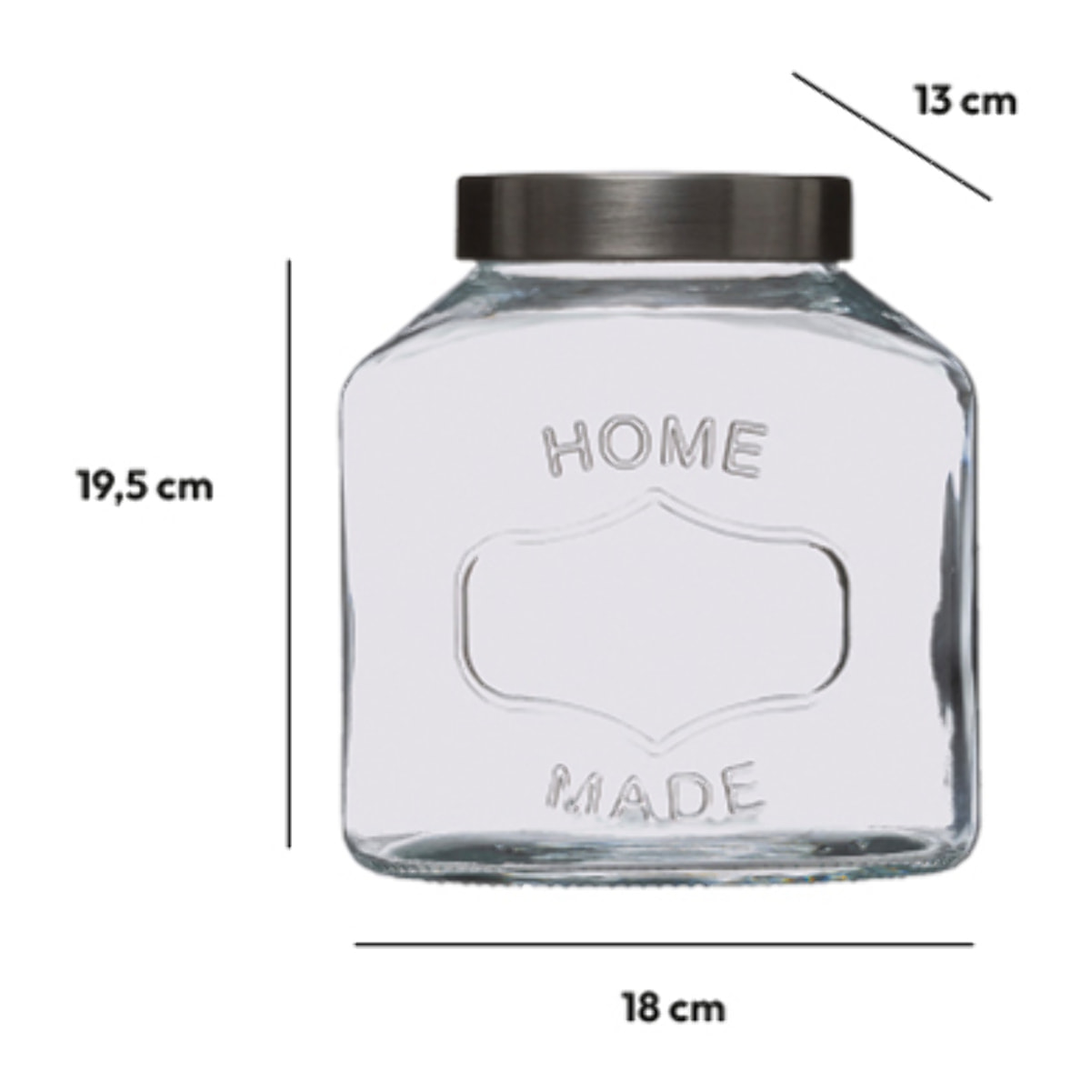 Bocal verre couvercle inox 25L