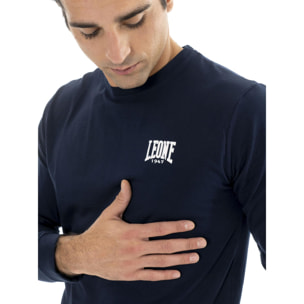 T-shirt a manica lunga con logo piccolo 'Basic'