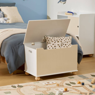 Coffre Fermé Enfant Bouli Beige 60x36x41,5 cm