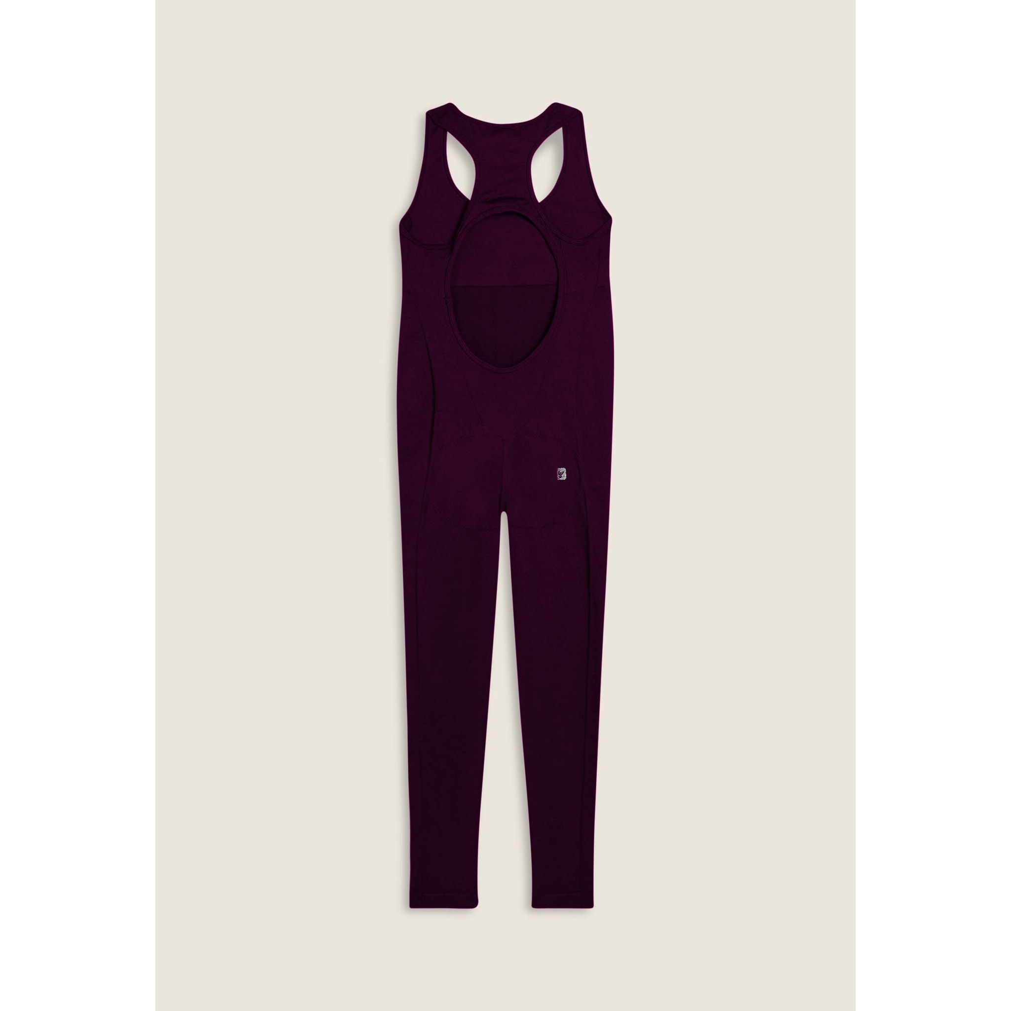 Tuta jumpsuit seamless con schiena scoperta e cuciture shaping
