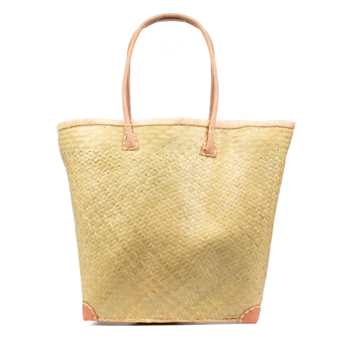 Arda borsa a spalla donna. Realizzata in paglia con manici in pelle.