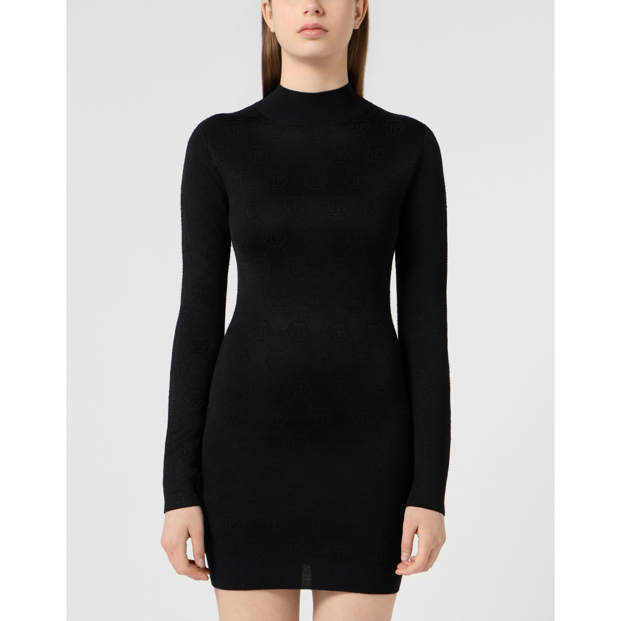 PHILIPP PLEIN Vestido de día de punto MONOGRAM
