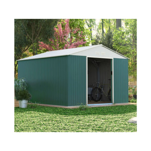 Abri de jardin métal "Rosas" - 10,85 m² - Vert