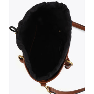 Mini tote bag stampa leopardata ed effetto pelle