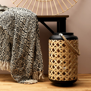 Lanterne Tressee Noir H38.5cm