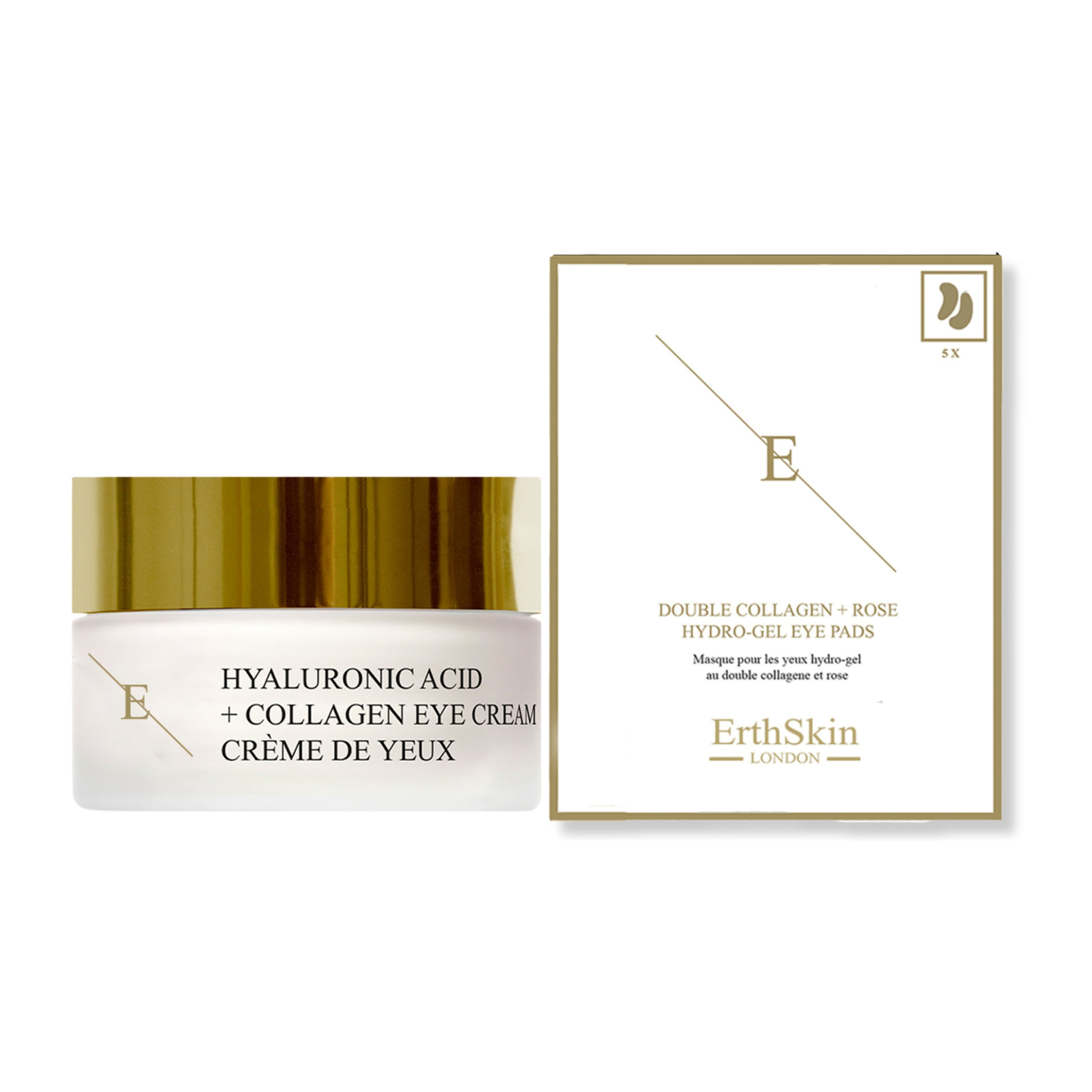 Ácido hialurónico + Crema para ojos Collagen Pro Age + Almohadillas para ojos