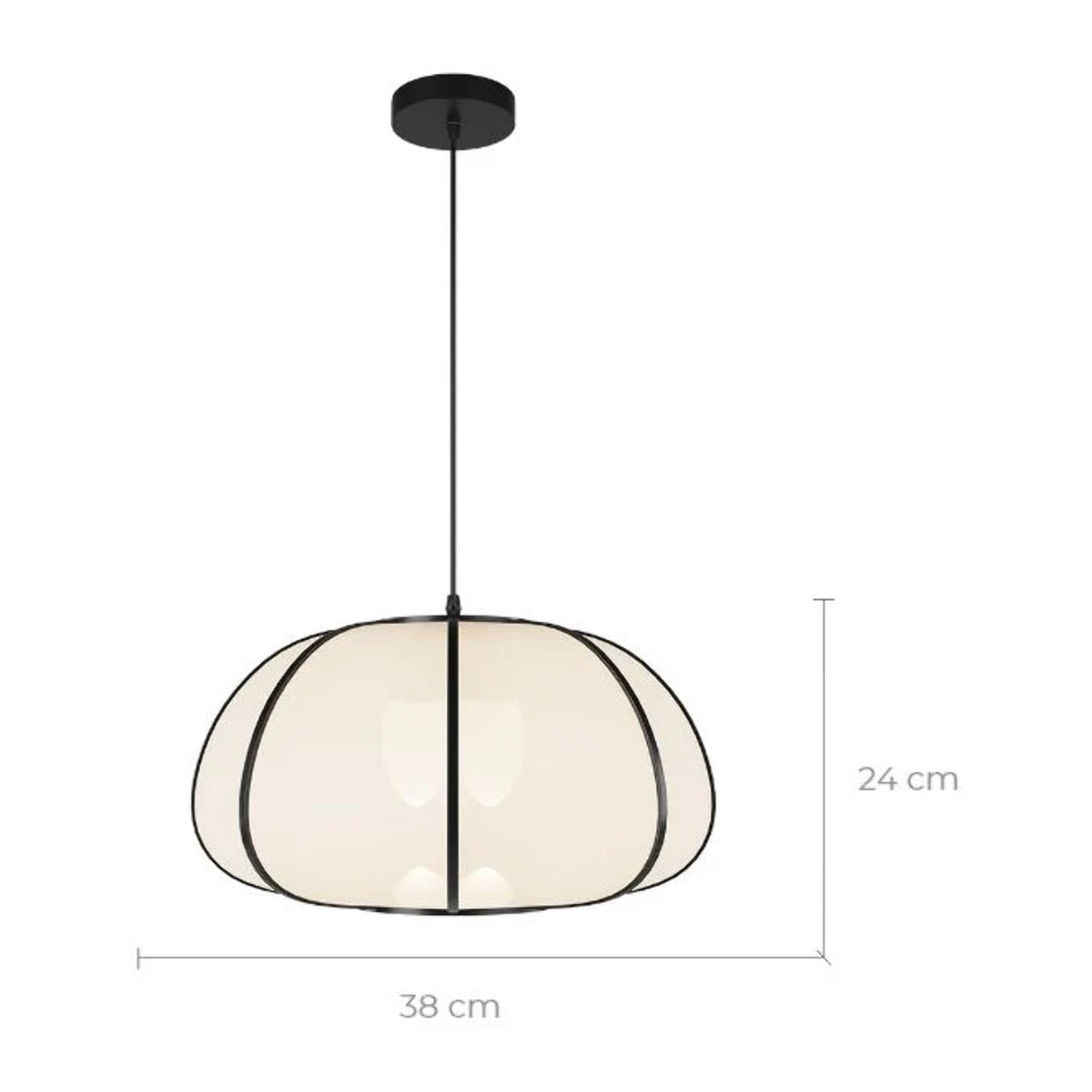 Suspension en bambou noir D38 cm - Hana