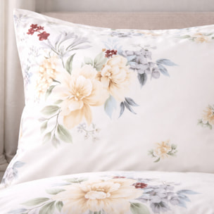 LAURA BIAGIOTTI Completo Letto Matrimoniali in Percalle Stampato Okab_avorio