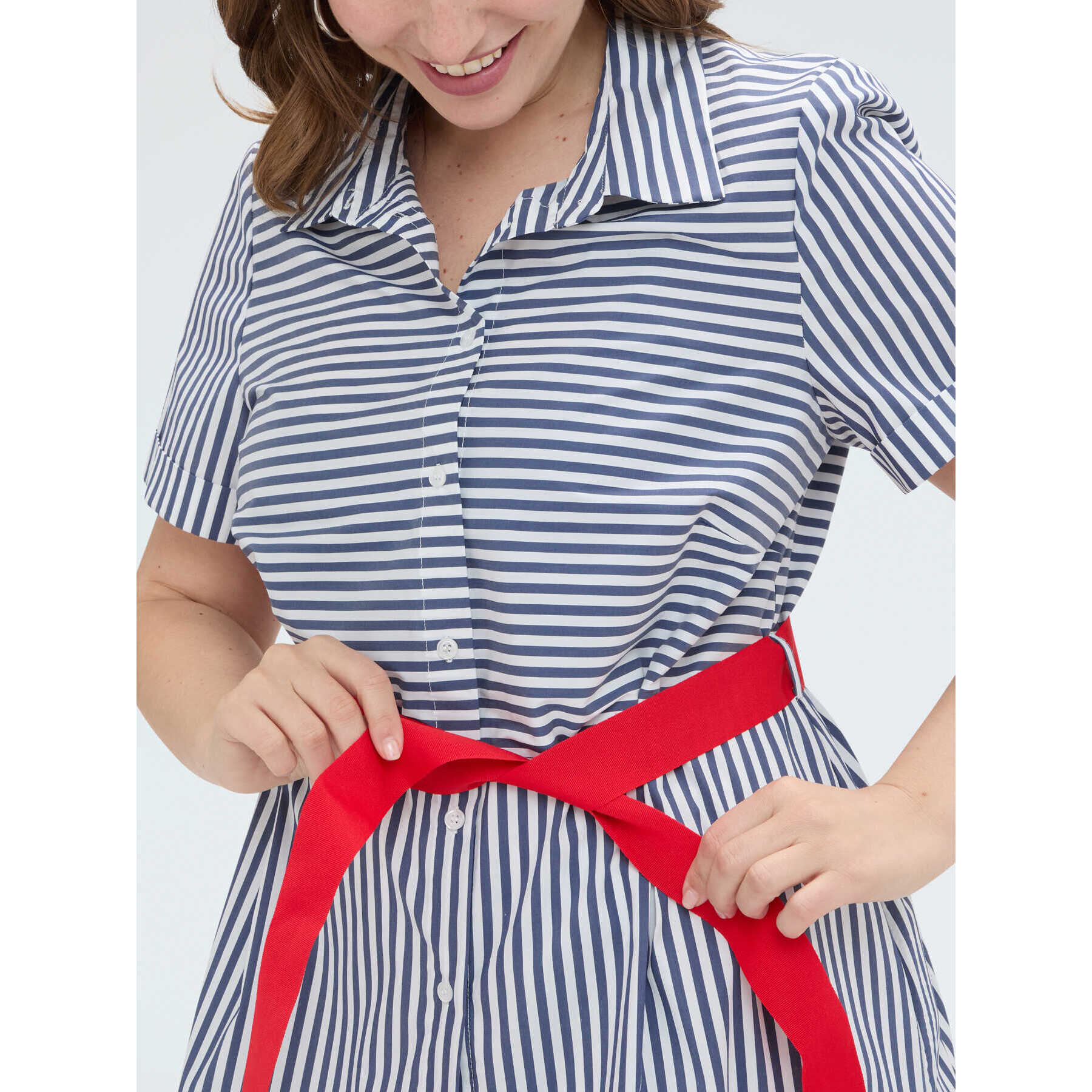 Fiorella Rubino - Camicia a righe in misto cotone - Blu