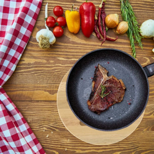 Dessous de plat rond en bois 18 cm Fackelmann Wood Edition