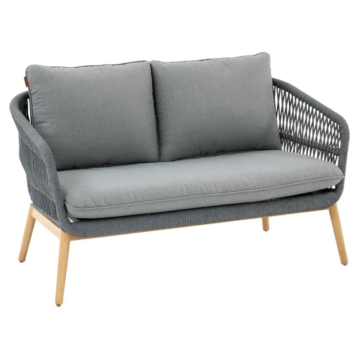 Canapé de jardin Orissa 2 places gris