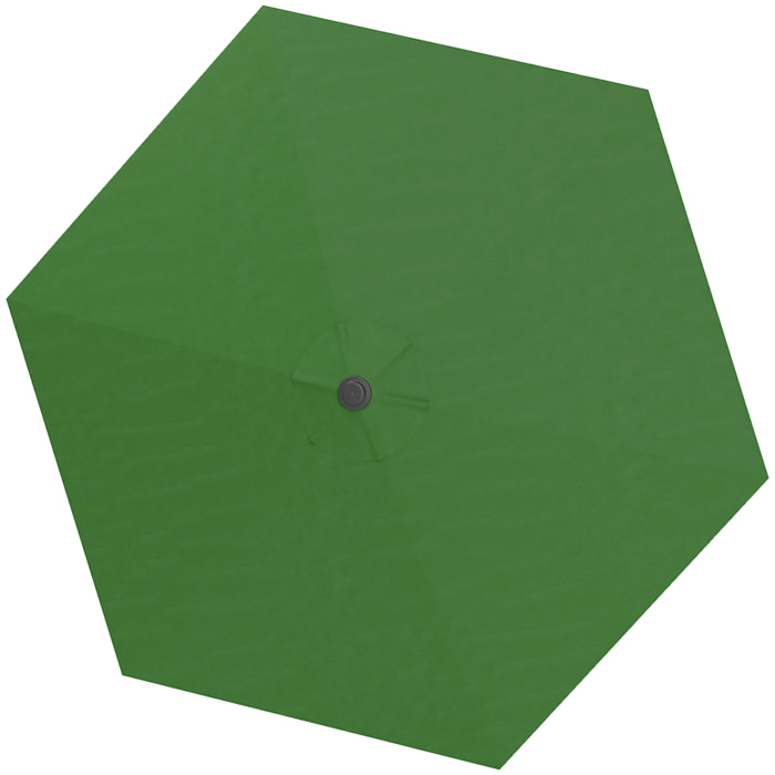 Toldo de Recambio de Sombrilla de 3 m Toldo de Repuesto para Sombrilla de Patio con Ventilación Superior Protección UV 30+ Cubierta de Repuesto para Parasol de Poliéster para Exteriores Verde