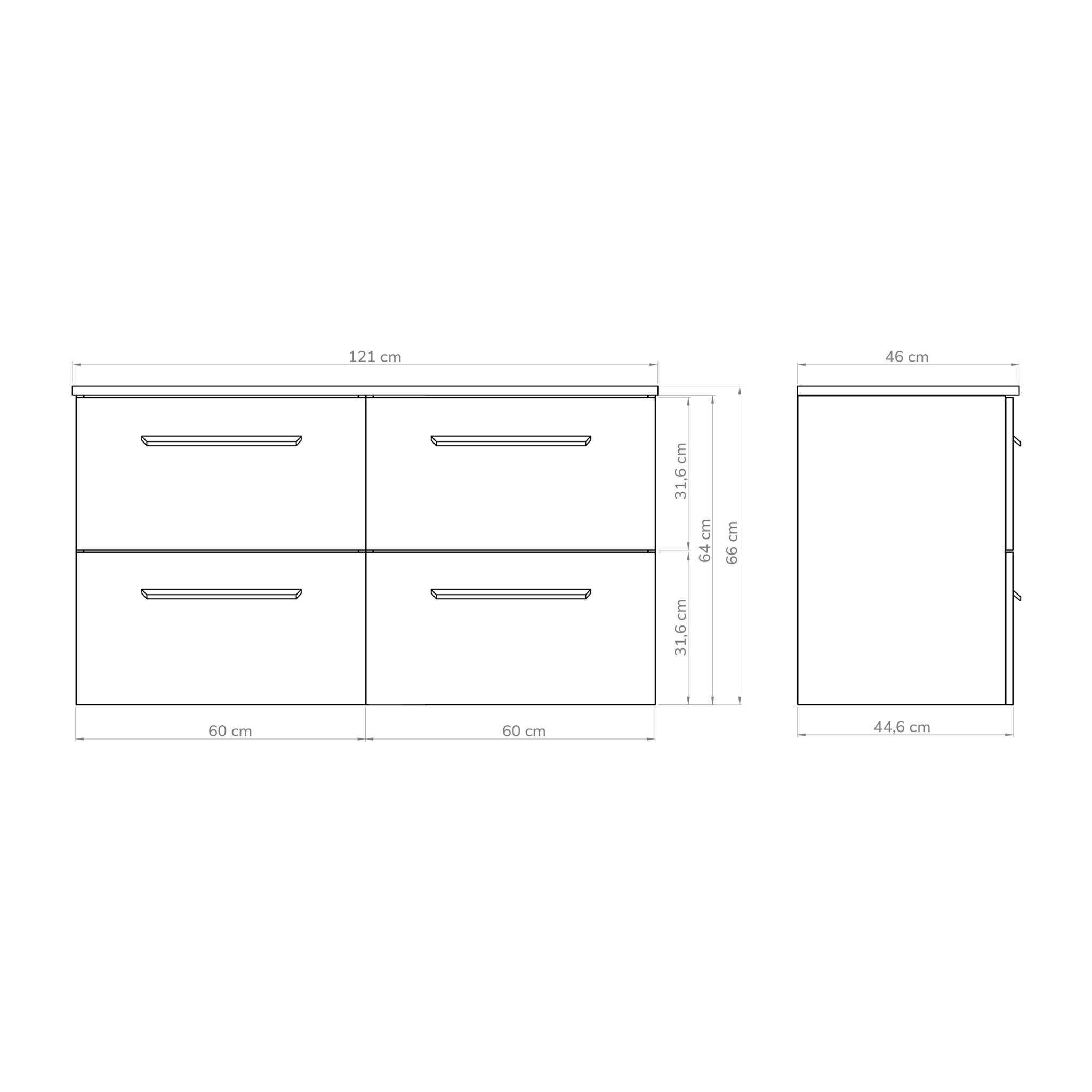 Ensemble de salle de bain MELODY 4C, Alday, 120 cm, Vert mousse