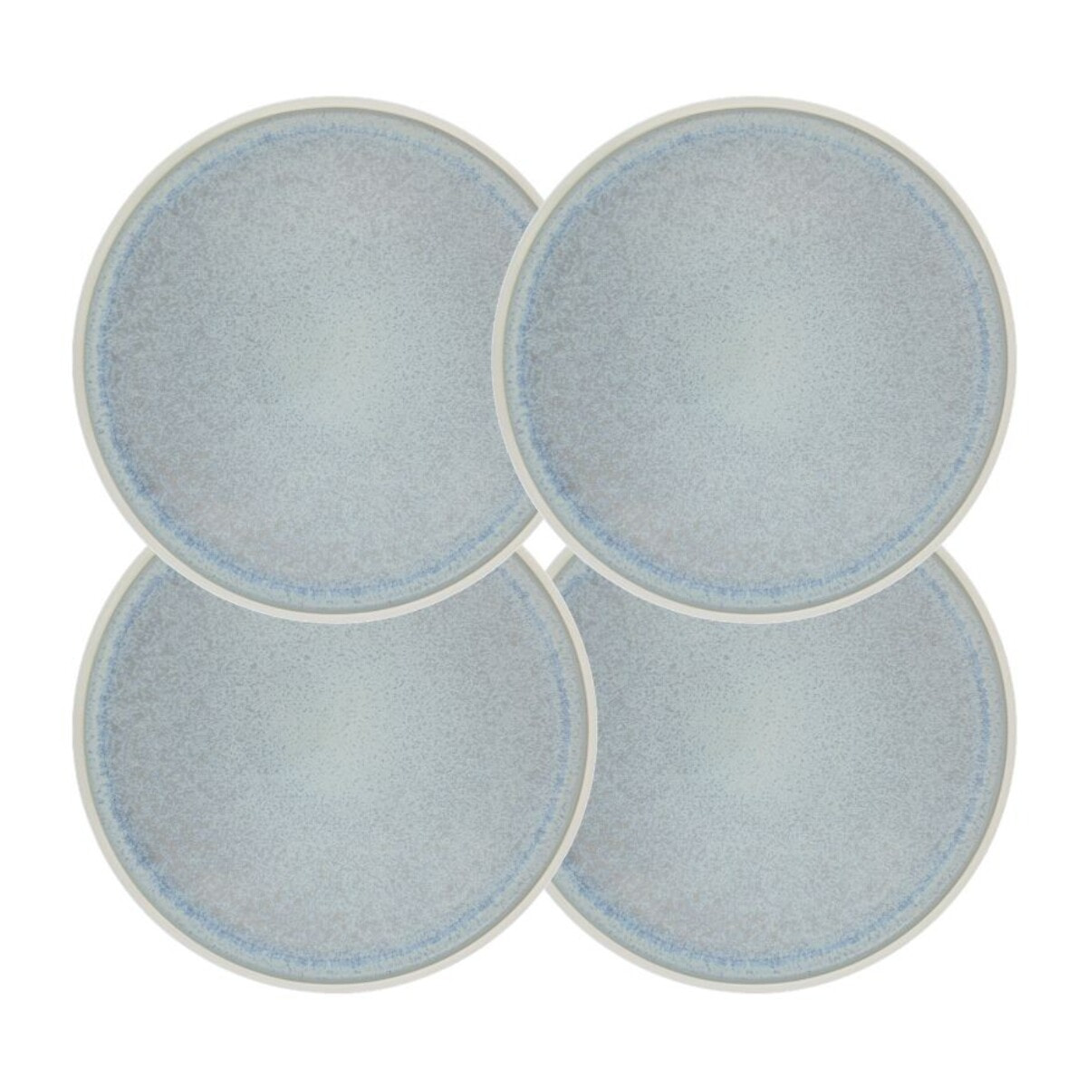 Lot de 4 grandes assiettes, BOREA