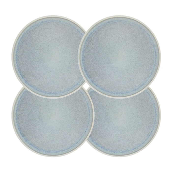 Lot de 4 grandes assiettes, BOREA