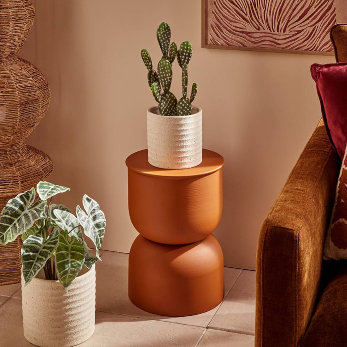 Table d'appoint Palomba ocre 31x31x41,8cm