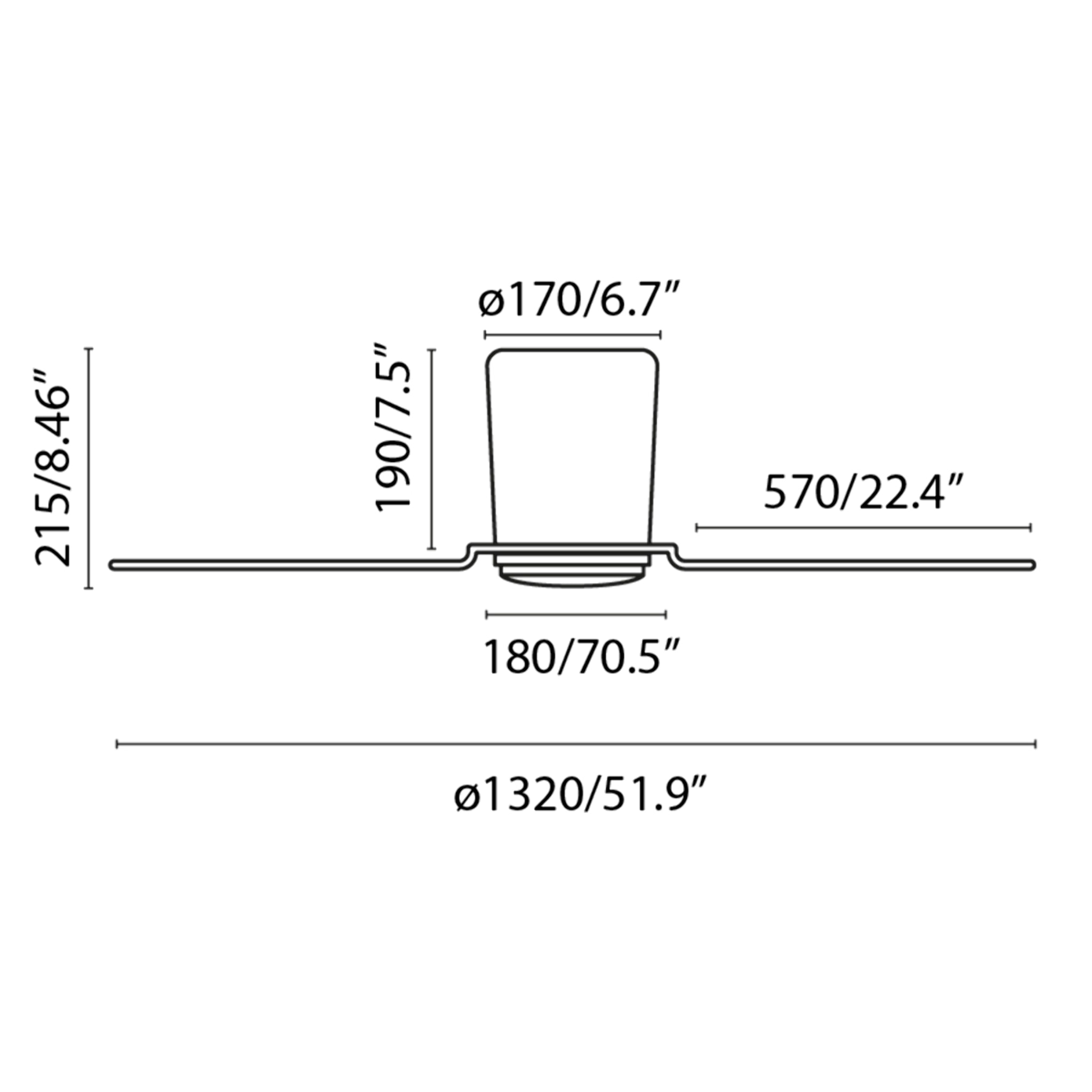 PEMBA L LED Ventilateur blanc DC