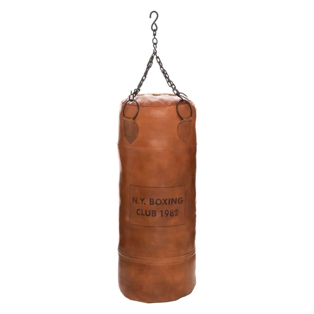 Sac de boxe "Loft" - marron - cuir 36x36x100 cm