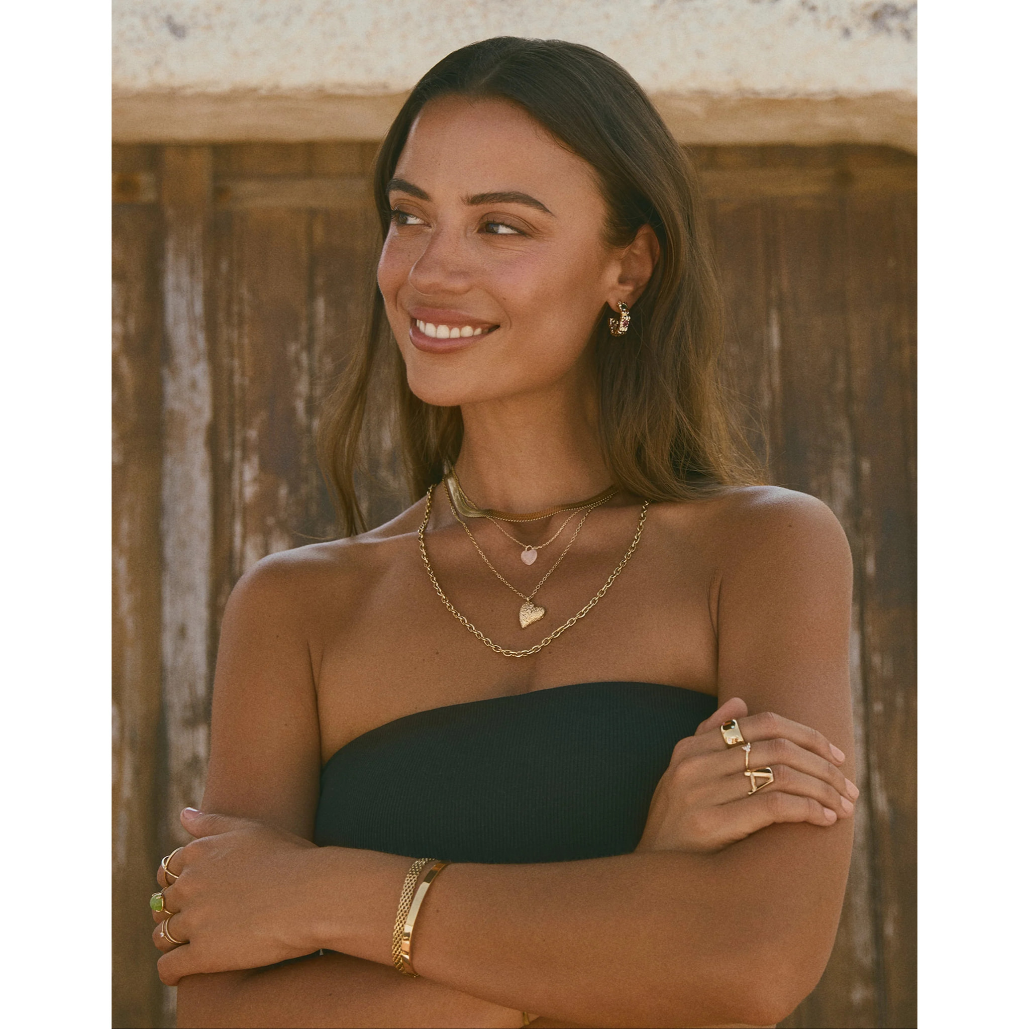 Collar Orla Rope Acero Baño Oro