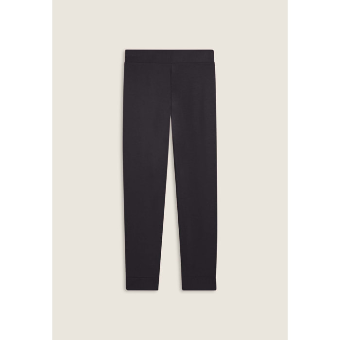 Pantaloni donna regular morbidi con dettagli micro-trecce