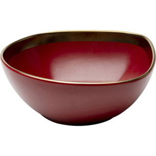 Bols Vibrations 18cm rouges set de 4 Kare Design