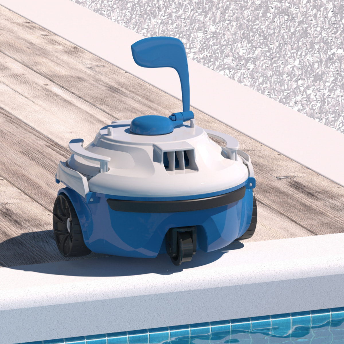 Bestway Robot piscine autonome Guppy bleu - nettoyage fond plat - 10m² max