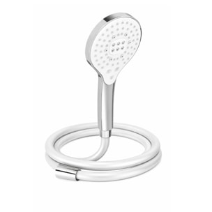Pommeau de douche 3 jets Metro signature chromé + flexible