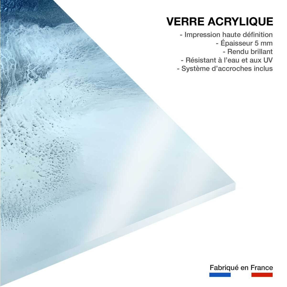 Tableau bleu rivage Tableau plexiglas