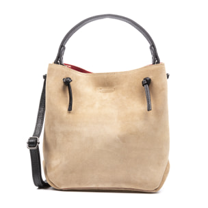 Albidona borsa tote da donna. Pelle autentica finitura Scamosciata.