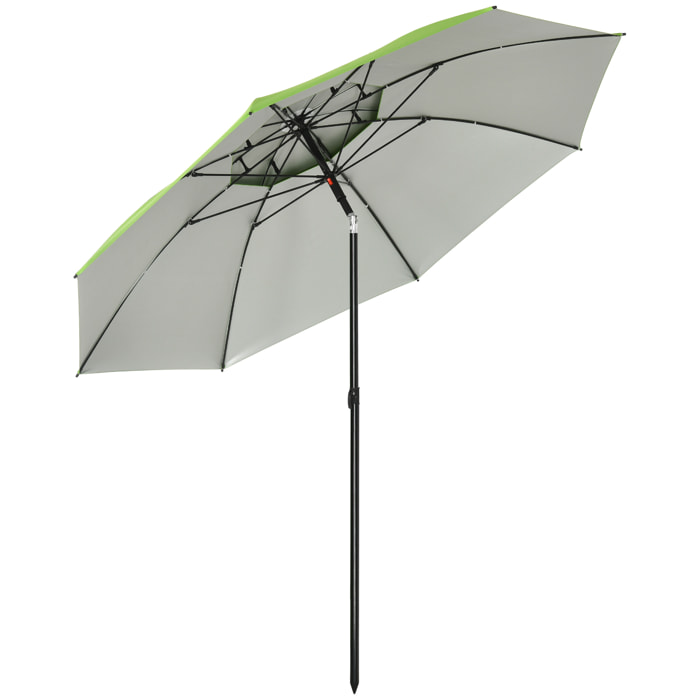 Parasol de plage Ø185 cm – Inclinable – Sac de transport inclus