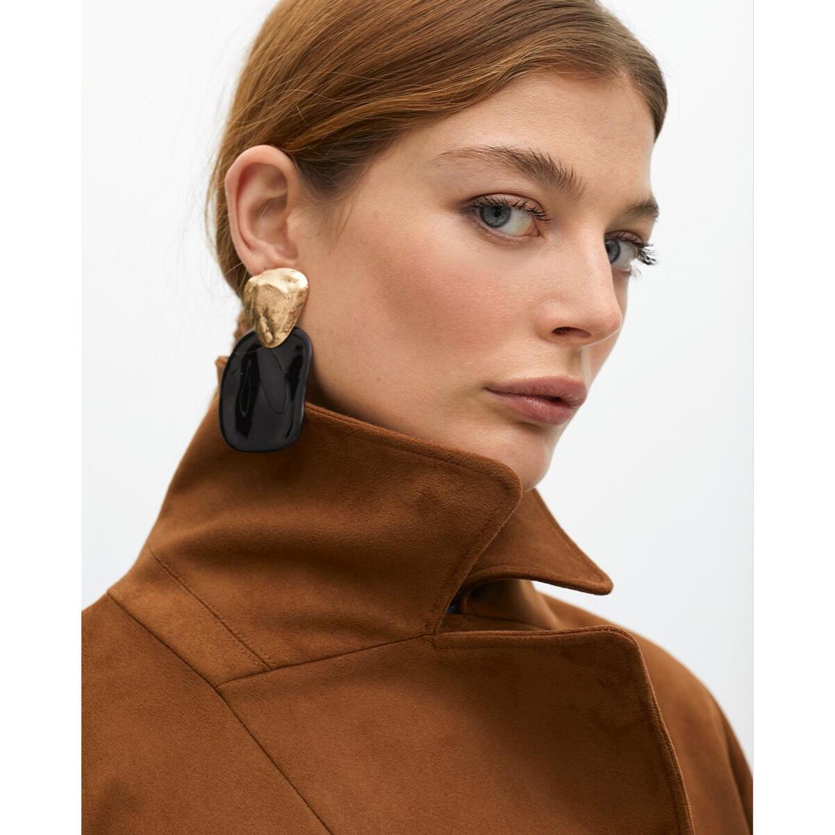 Cappotto oversize in camoscio