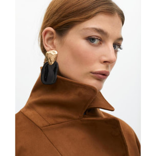 Cappotto oversize in camoscio