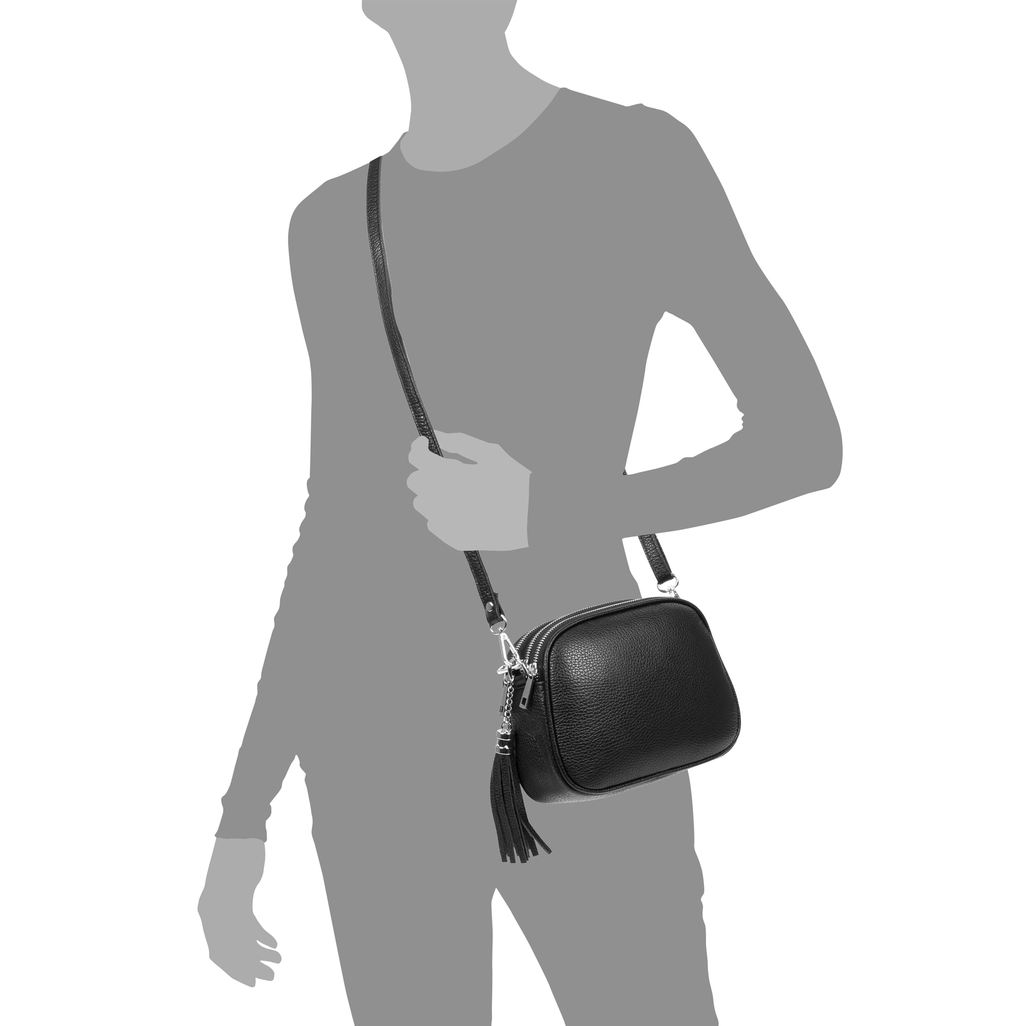 Aliminusa bolso bandolera Mujer. Piel auténtica Dollaro.