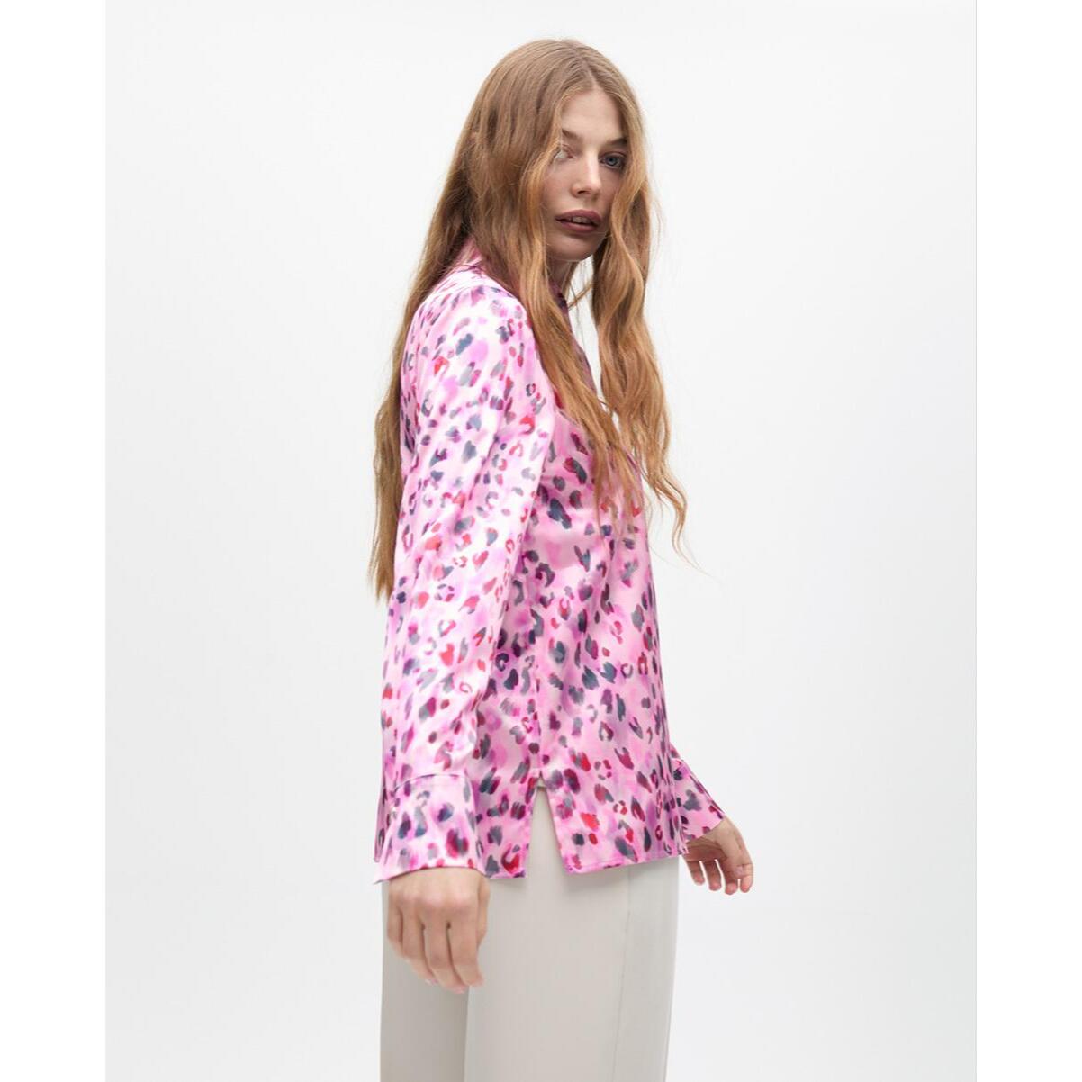 Camicia dritta stampa animale