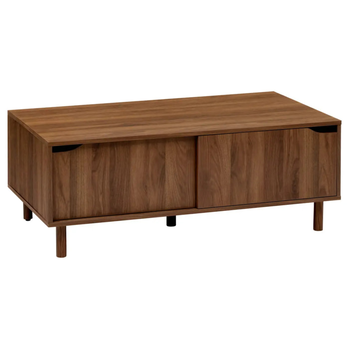 Table basse Slidy bois foncé