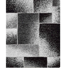 Tappeto Passatoia Corridoio Geometrico Nero