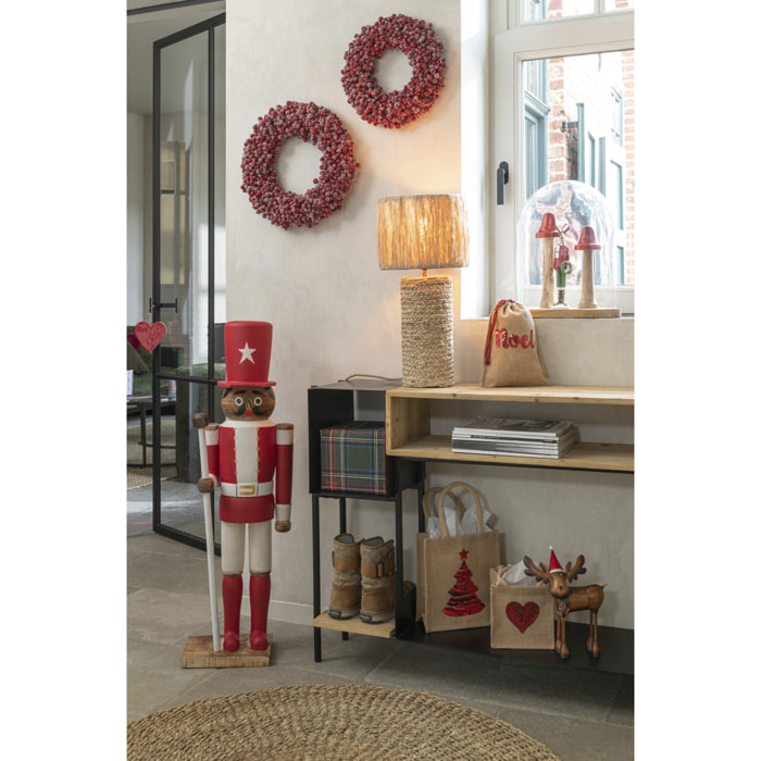 J-Line figurine de Noël Elan Chapeau - acier - mix - large