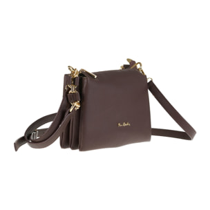 Borsa a spalla da donna Made in Italy - Modello Brunilde Lux - 100% pelle - 24.0 x 18.5 x 12.0 cm