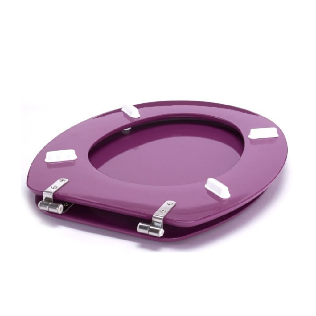 Abattant wc MDF CLEO Violet - Charnières Inox MSV