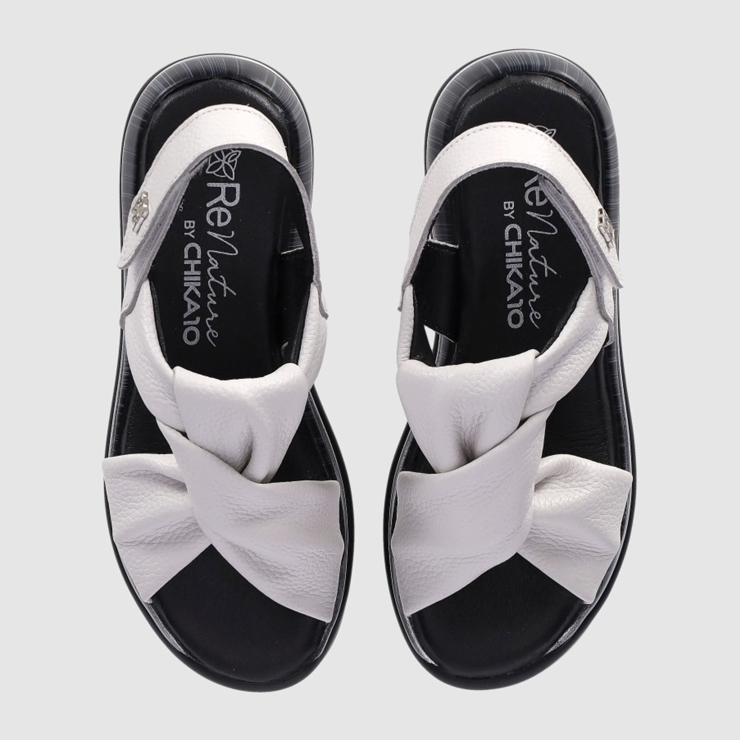 Sandalias de Piel - Blanco - Tacón: 4 cm